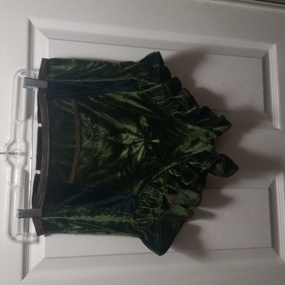 Beautiful Plus Size Solstice Intimates Green Velvet Weed Shorts - Picture 2 of 7